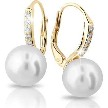 Šperk ŠPERKY-NM, Zlaté náušnice s perlou 1893