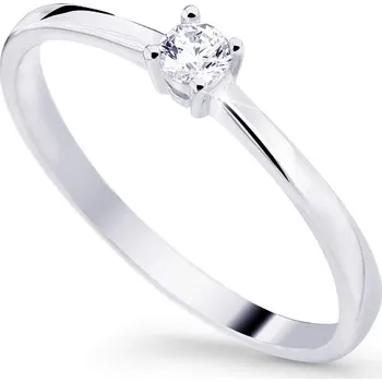 Prsten ŠPERKY-NM, Zlatý prsten se zirkonem v bílém zlatě 1263 Velikost prstenu: 52