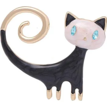 Brož Amparo Miranda® Brož Černo-bílá kočička B7226