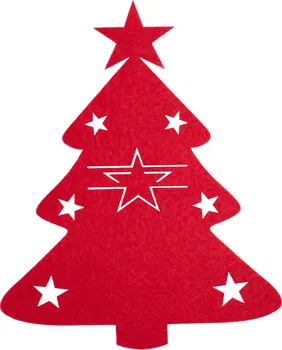 Vánoční dekorace Tutumi KF357 vánoční obal na příbory červený 10 ks