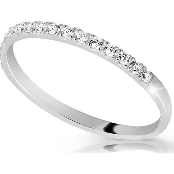 Prsten ŠPERKY-NM, Jemný zlatý prsten se zirkony 682 bílé zlato Velikost prstenu: 54