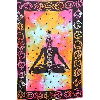 Přehoz na lůžko Přehoz batika Meditace - čakry