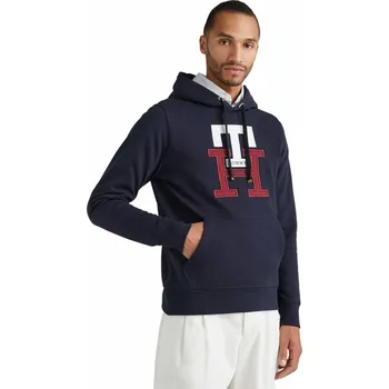 Pánská mikina TOMMY HILFIGER PÁNSKÁ MIKINA MĘSKA LUX MONOGRAM HOODY TMAVĚMODRÁ MW0MW28187 DW5 Velikost: L