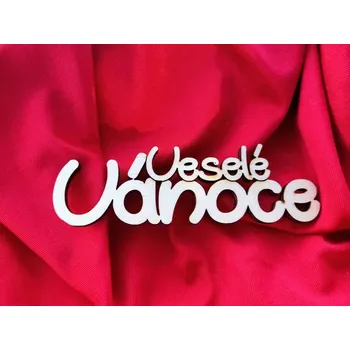 Vánoční dekorace Dřevěný nápis Veselé Vánoce 8