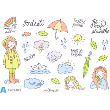 Náplň do diáře CuteArt České samolepky - Počasí