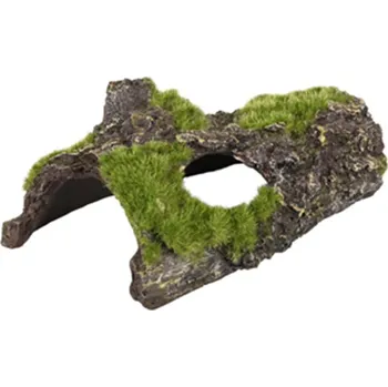 Dekorace do akvária Akvarijní dekorace FLAMINGO - Kozma kůra s trávou 15x9x6cm