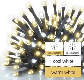 Vánoční osvětlení EMOS D1AN01 řetěz 100 LED studená/teplá bílá