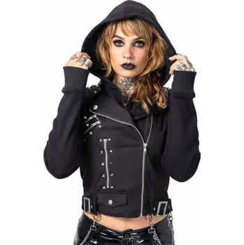 Dámský bomber mikina s kapucí - EVILYN - HEARTLESS - POI1214 - L