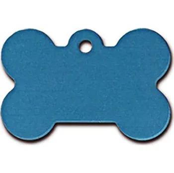 psí známka QUICK TAG gravírovací známka - kost modrý hologram (L)