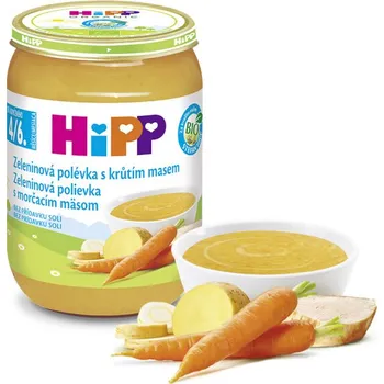 HiPP Zeleninová polévka s krůtím masem BIO 4/6m 190g