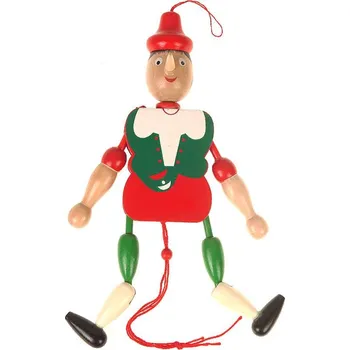 Vánoční dekorace Pinocchio dřevěný Italia 20cm (Pinocchio online)