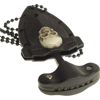 kapesní nůž Nůž na krk Lebka 1032 (ozdobný mini nůž na krk jako přívěsek na řetízku)