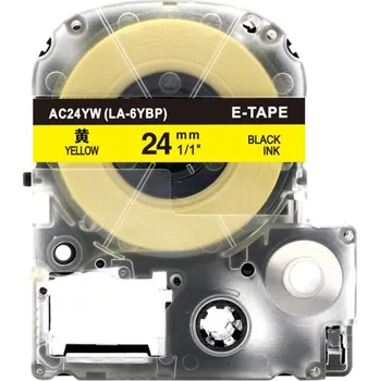 Pásek do tiskárny Alternativní páska Epson AC24YW 24 mm x 8 m černý tisk/ žlutý podklad
