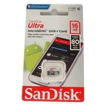 Ukládání dat SanDisk 173395 16GB MicroSDHC 80MB/s