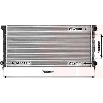 Chladič motoru Chladič, chlazení motoru VAN WEZEL 58002072