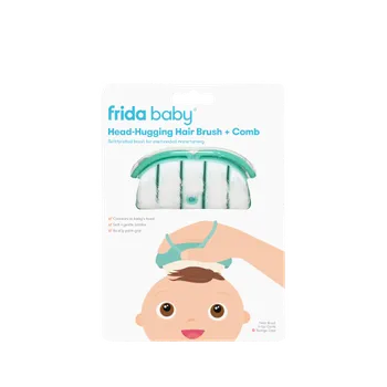 kartáč na vlasy Frida Baby Head-Hugging Hair Brush & Comb, kartáč na vlasy a hřebínek