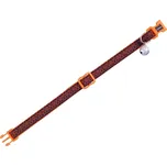 NOBBY obojek pro kočky Design Orange s rolničkou 18-30x1cm