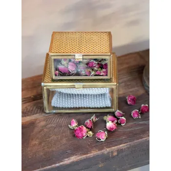 umělá květina Potpourri růžová sušená poupata růže ve lněném pytlíčku - 50g