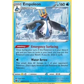 Sběratelská karetní hra Pokémon BRS 037/172 Empoleon - Brilliant Stars Stav: Near Mint, Verze: HOLO