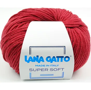 Příze Lana Gatto pletací příze vlna merino SUPER SOFT cherry