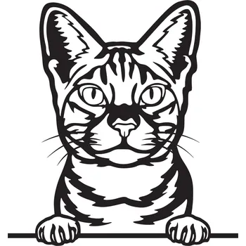 Vsepropejska Ocicat kočka dřevěná dekorace na zeď Rozměr (cm): 38 x 35