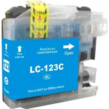 Alternativa LC-123C - inkoust cyan pro Brother, 10 ml