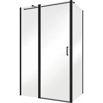 BESCO Pevná stěna EXO-CH BLACK Barva rámu - Černá, Rozměr A - 100, Rozměr C - 190, Směr zavírání - Univerzální Levé / Pravé, Výplň - Čiré bezpečnostní sklo - 6 mm BCEXOCH100BC