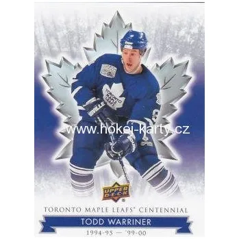 Karetní hra řadová karta TODD WARRINER 17-18 Toronto Centennial číslo 77