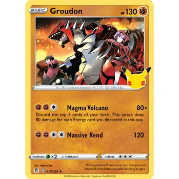 Volný čas Pokémon CEL 017/025 Groudon - Celebrations