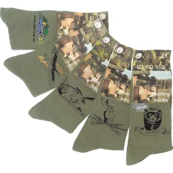 Pánské ponožky TifanTEX Ponožky pro myslivce 5 párů Zelená 39-42, 43-46