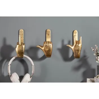 Věšák Nástěnné háčky na kabáty - Fingers, 3 ks