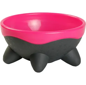Miska pro psa Plastová miska KIWI WALKER Ufo Bowl růžová 20x10cm