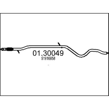 Tlumič výfuku Přední tlumič výfuku MTS 01.30049