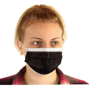 rouška Černá rouška jednorázová 50ks (Balení obsahuje 50 roušek. Jednorázová rouška černé třívrstvé Balení 50ks)