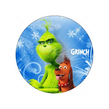 Jedlá dekorace na dort GRINCH a Max, VARIANTA Jedlý papír 1627