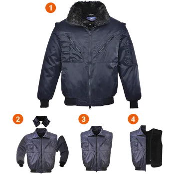 Pánská bunda PORTWEST Zimní bunda Pilot 4v1 Velikost: M, Barva: námořní modrá