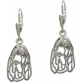 Náušnice Stříbrné Tlapky 1695 Bloodhound – stříbrné náušnice