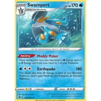 Sběratelská karetní hra Pokémon FST 064/264 Swampert - Fusion Strike Stav: Near Mint, Verze: HOLO