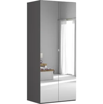 Šatní skříň FLEX šatní skříň 100, grafit/zrcadlo