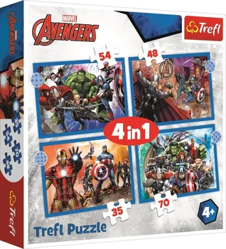 Puzzle Trefl Stateční Avengers 4v1 207 dílků