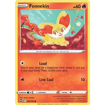 Karetní hra Fennekin 025/195 - Silver Tempest Typ karty: Non-Holo