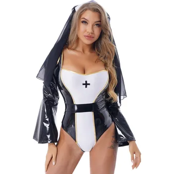 Dámská erotická košilka Velmi necudná jeptiška :) M-L