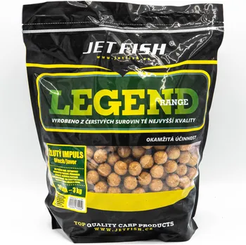 Boilies Jetfish Jet Fish Boilie Legend Range - Žlutý impuls - Ořech/Javor - 20mm Hmotnost: 1 kg