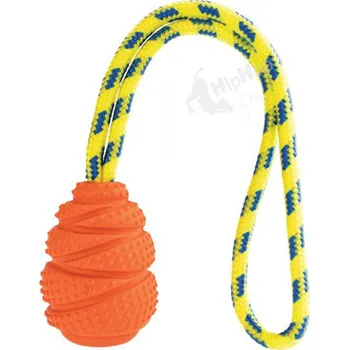 Hračka pro psa Hračka HIPHOP guma - Aport plovoucí s lanem vanilkový 36cm (MIX BAREV)