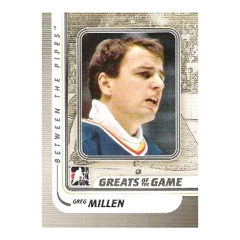 Sběratelská karetní hra řadová karta GREG MILLEN 10-11 BTP Greats of the Game číslo 165