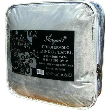 Prostěradlo TifanTEX Prostěradlo Aaryans 90x200 cm šedá