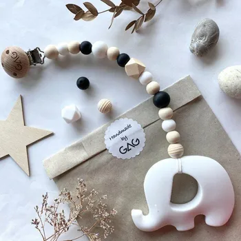 GAG design Kousátko na klipu silikonové Hryzátko slon Silák