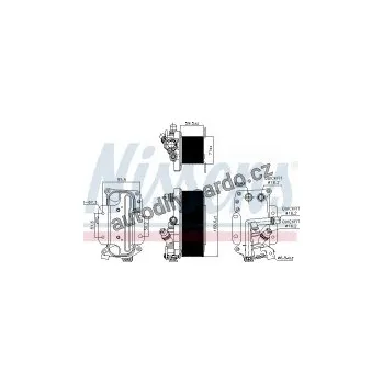 Chladič motoru Chladič oleje automatické převodovky NISSENS 90936