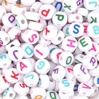 Materiál na výrobu šperku Šperky4U Plastový korálek - písmeno - PK005-K