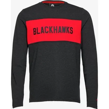 Pánská móda Tričko pánské CHI Iconic Back to Basics LS Chicago Blackhawks